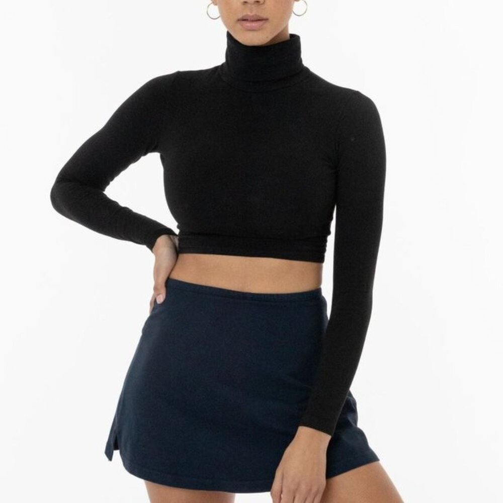 Brand new American apparel Cotton Spandex Jersey Skort in navy